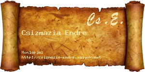 Csizmazia Endre névjegykártya